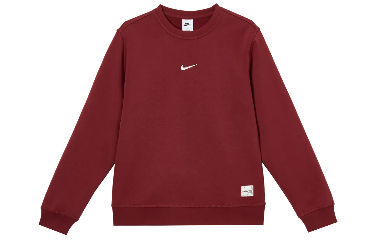 Nike Sweatshirts Men's Red Crew Neck Moderate