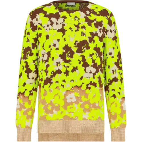 DIOR Quarterly New Products Sweaters Men's Yellow Crew Neck Moderate Other