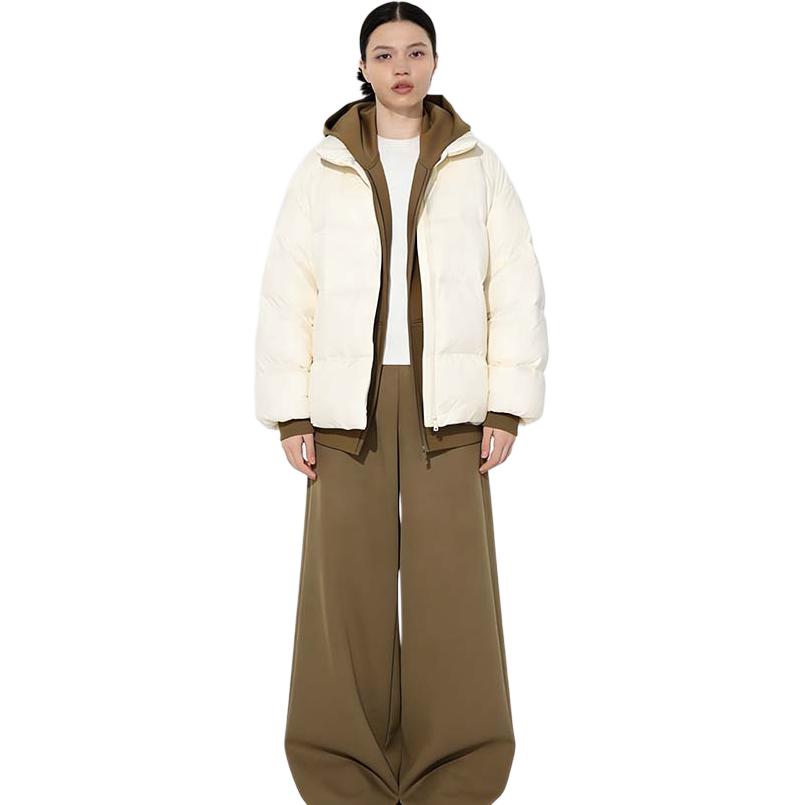 Женская куртка UNIQLO Пуховик (кубовый белый)
