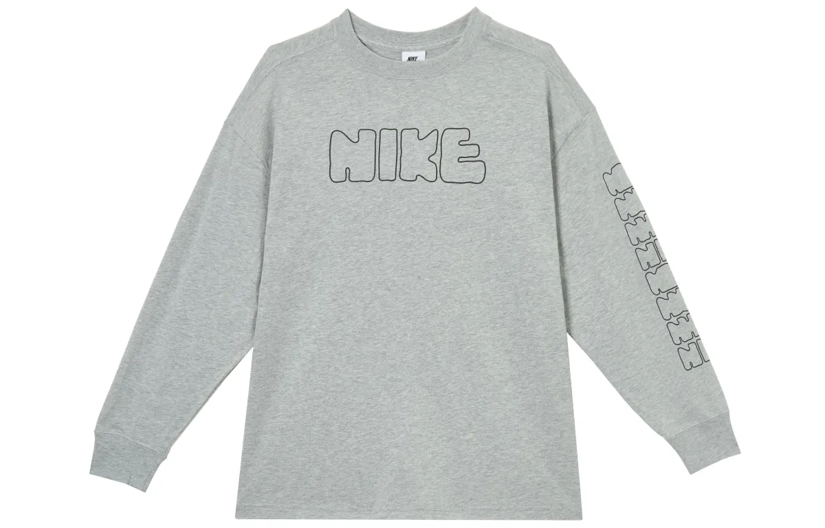 Nike T-Shirts Women's Gray Crew Neck Moderate