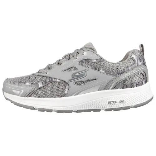 Skechers Go Run Consistent Comfortable Fabric Low top Running Shoes Women's Gray