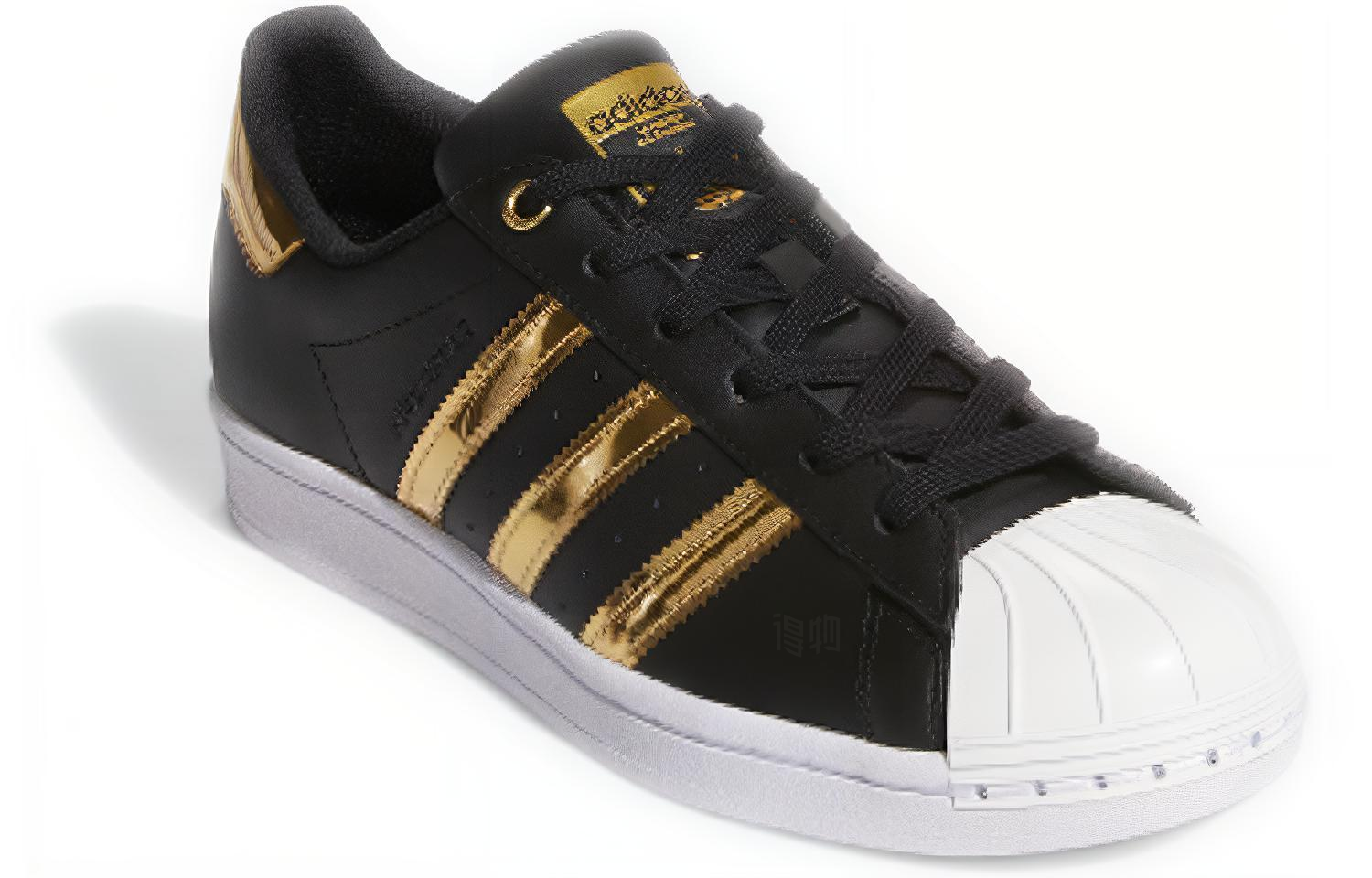 Женские кеды adidas originals SUPERSTAR (черно-золотой) — фото 2