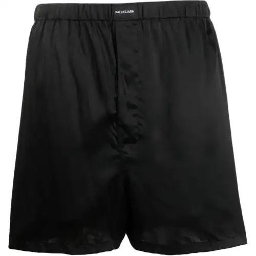 【Best of: PromotionsPrevious Season】logo-patch silk pajama shorts