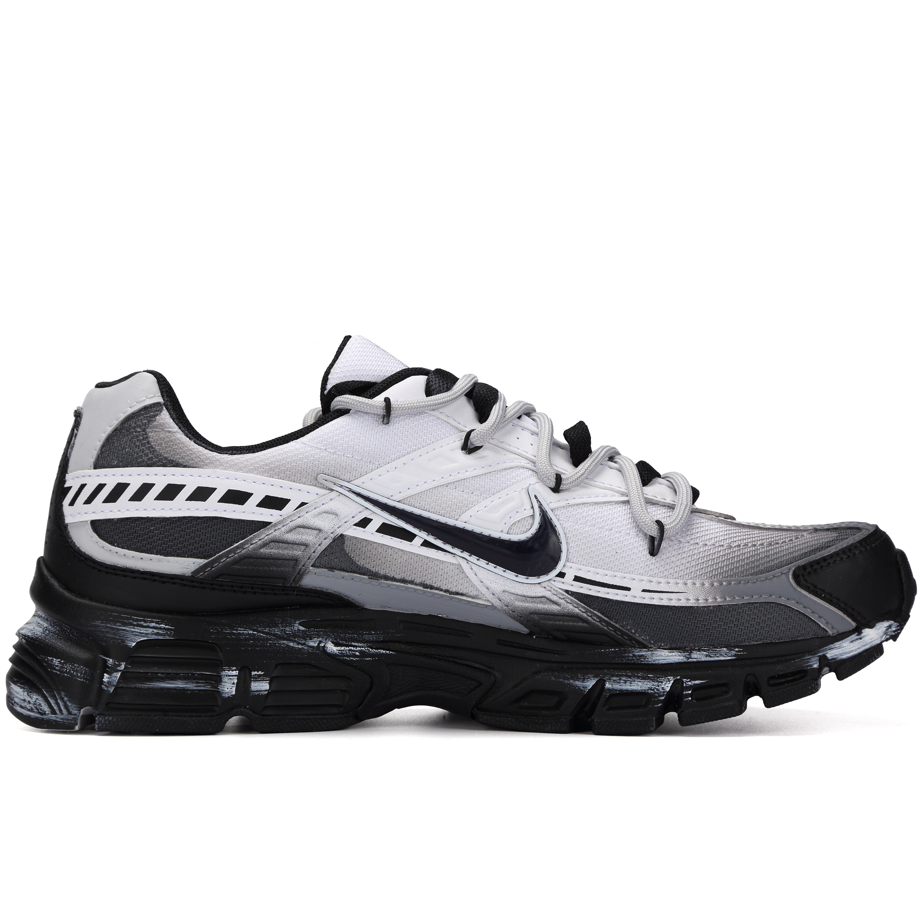Nike Initiator Slip Resistant Low top Casual City Commuting Running Shoes Men’s Black White Gray