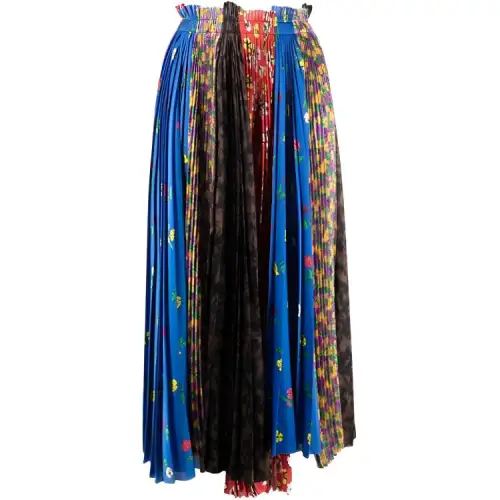 Balenciaga SS22 Casual Long Skirt Regular Fit Women's Blue
