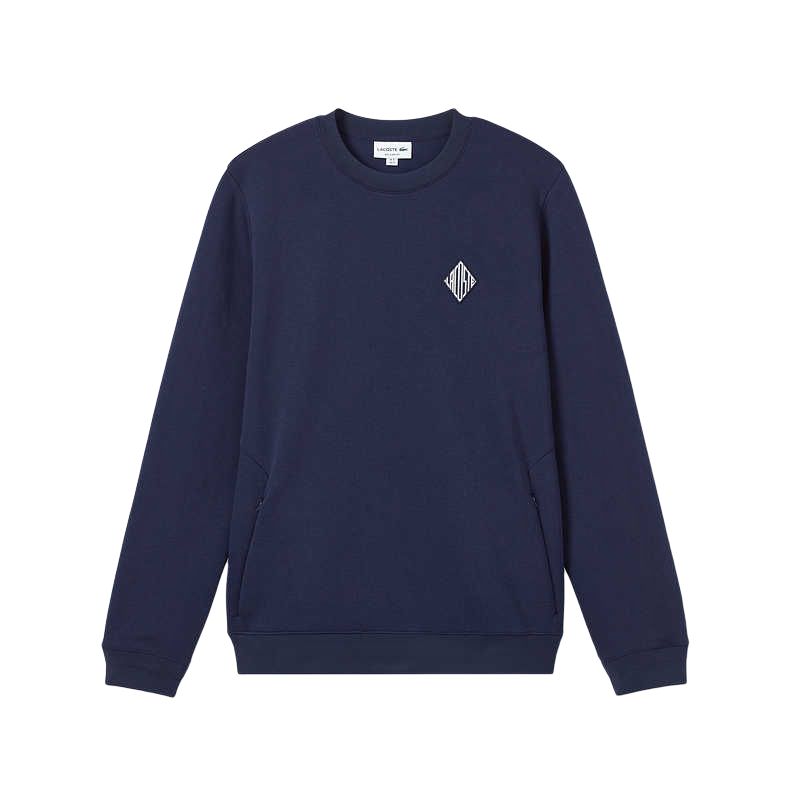 Мужская футболка LACOSTE С длинным рукавом (синяя)