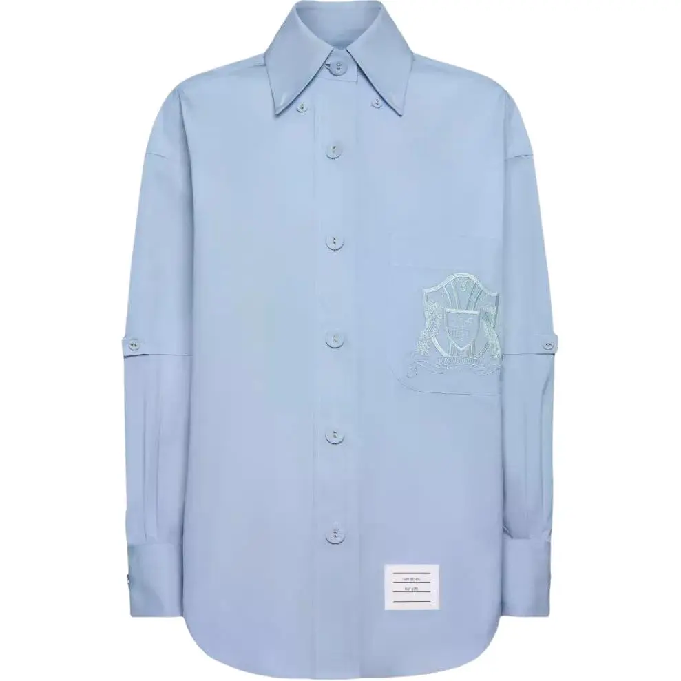 Thom Browne point-collar long-sleeve shirt