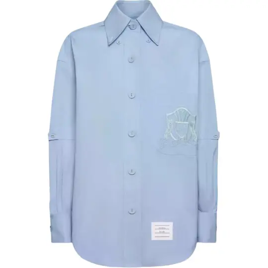 Thom Browne point-collar long-sleeve shirt