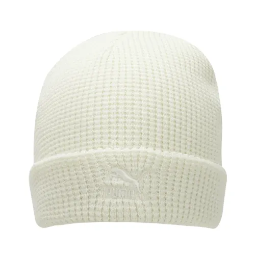 PUMA Acrylic Acrylonitrile Knitted Fabric Beanies Unisex White