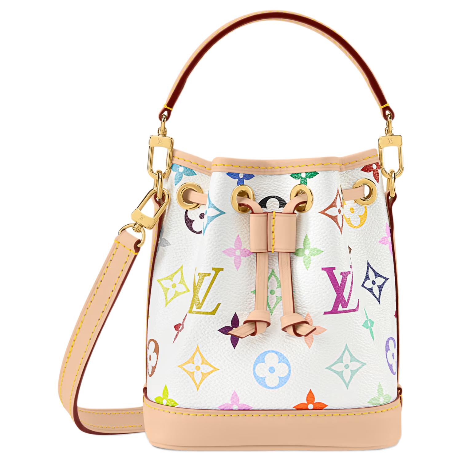 Женская сумка Louis Vuitton LOUIS VUITTON x Takashi Murakami (бело-коричневая)