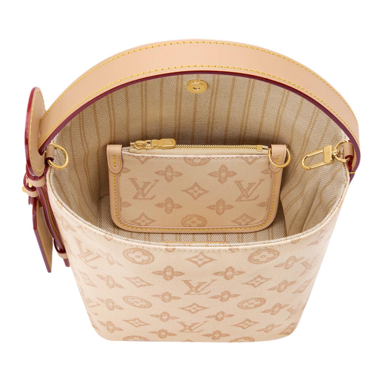 Женская сумка Louis Vuitton All In BB (бежевая) — фото 5