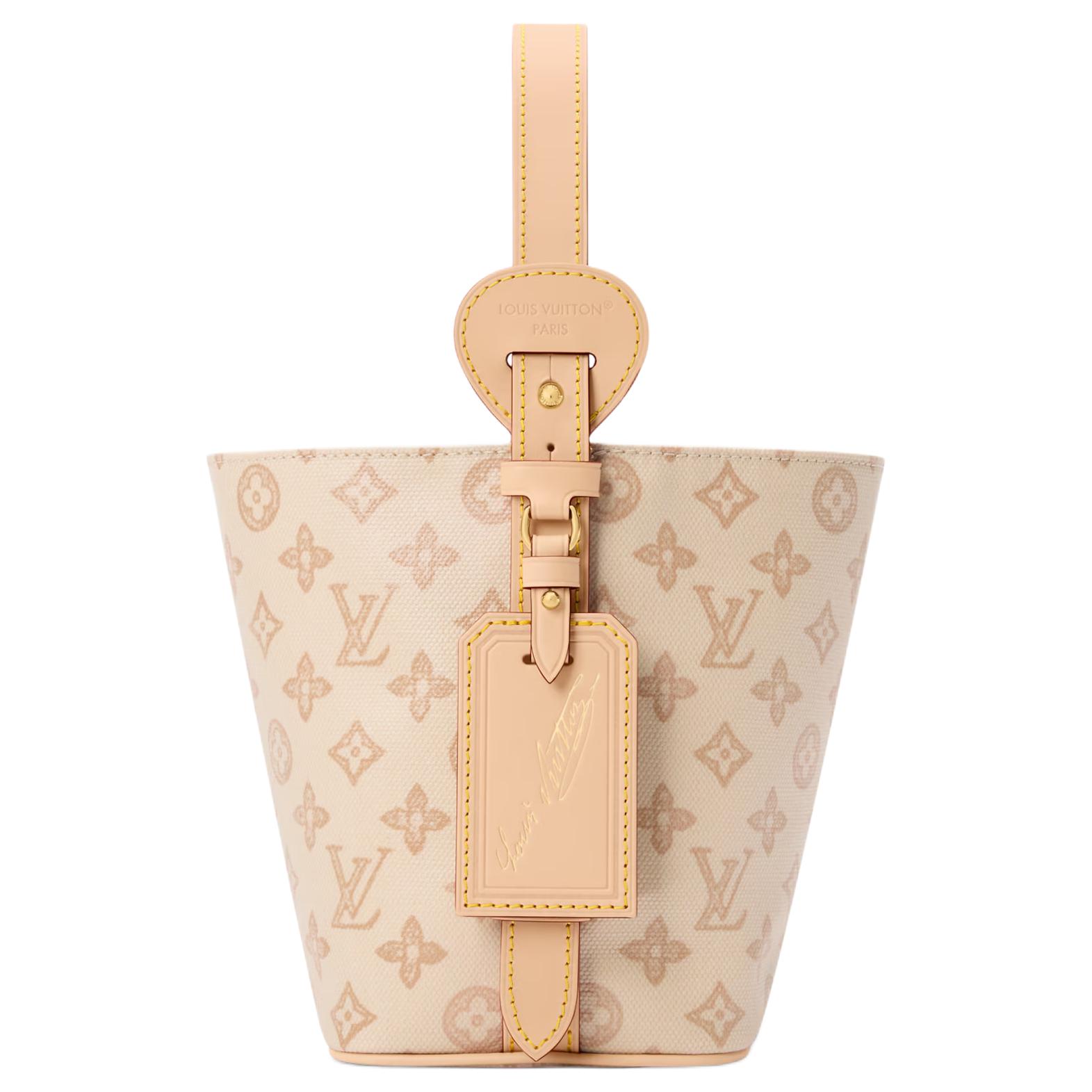 Женская сумка Louis Vuitton All In BB (бежевая) — фото 3