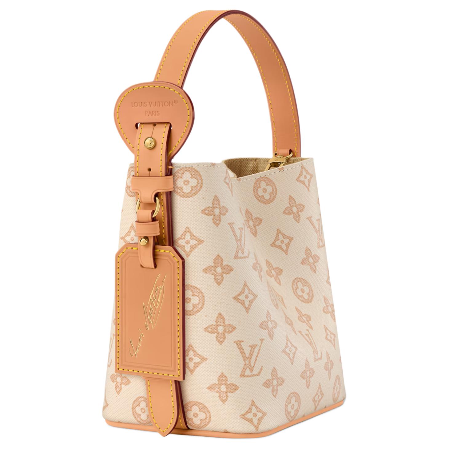 Женская сумка Louis Vuitton All In BB (бежевая) — фото 2
