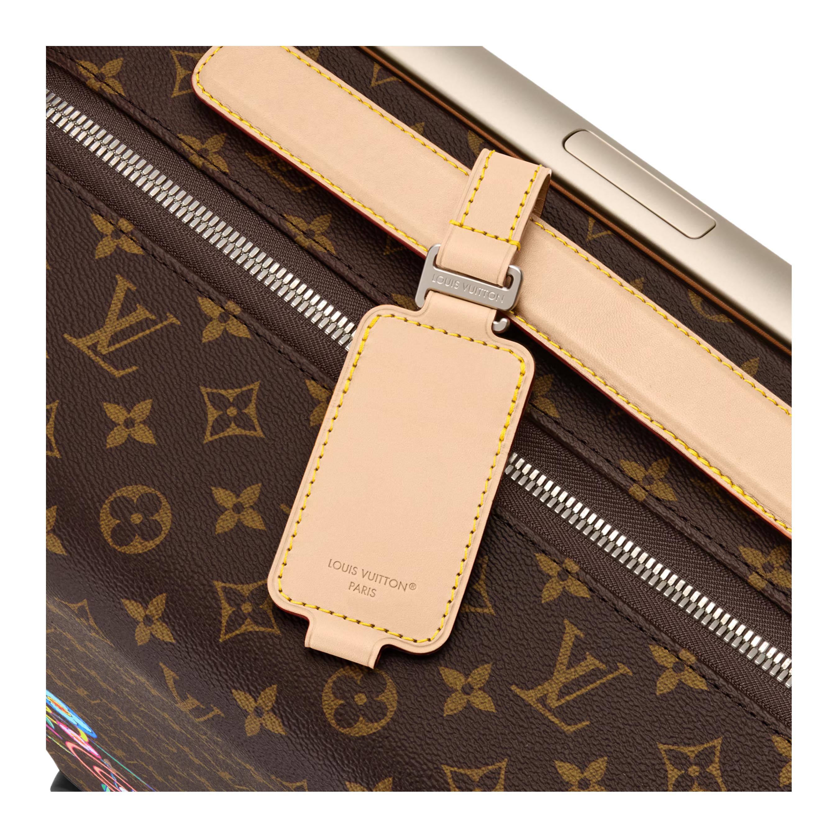 Чемодан Louis Vuitton x Takashi Murakami Horizon 55 (коричневый) — фото 7