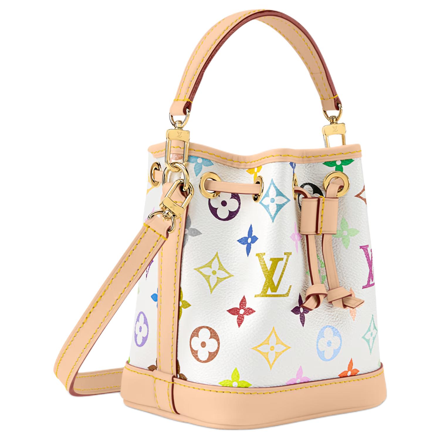 Женская сумка Louis Vuitton LOUIS VUITTON x Takashi Murakami (бело-коричневая) — фото 2