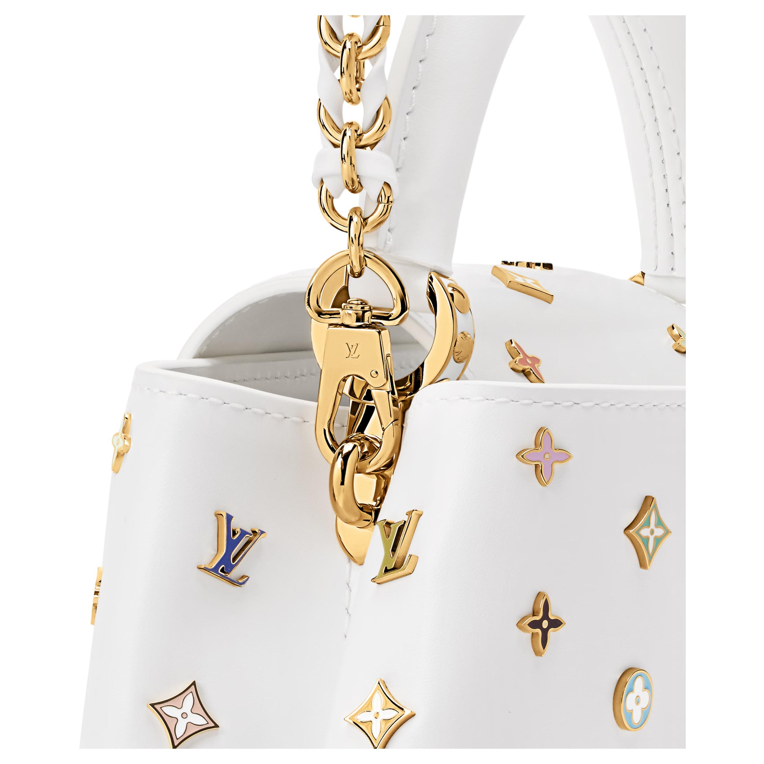 Сумка Louis Vuitton x Takashi Murakami Capucines EW (белая) — фото 5