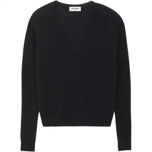 SAINT LAURENT V-Neck Knitted Jumper
