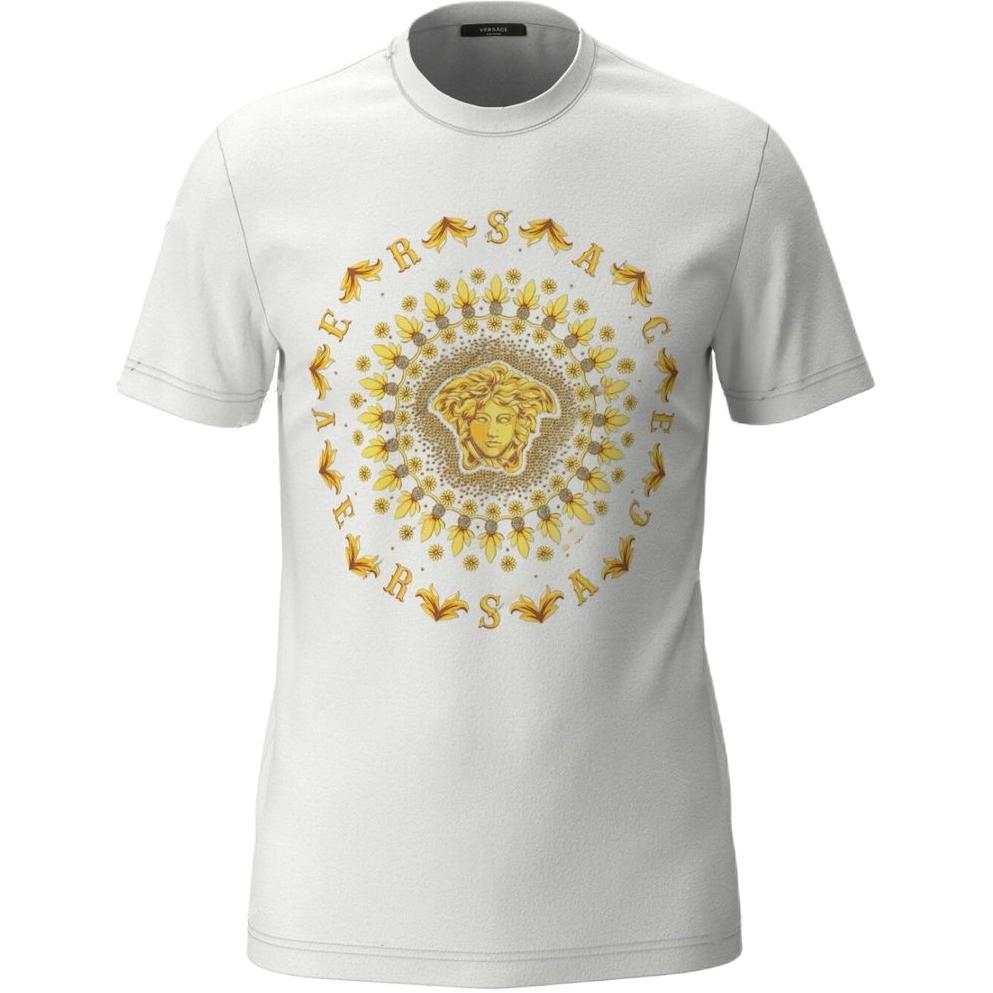 Мужская футболка Versace Со стразами (черная)