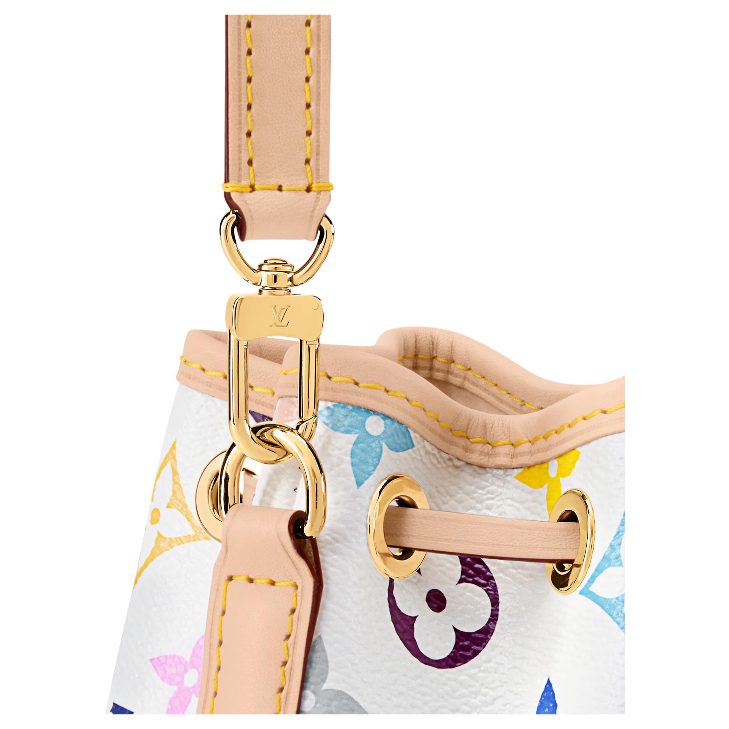 Женская сумка Louis Vuitton LOUIS VUITTON x Takashi Murakami (бело-коричневая) — фото 5