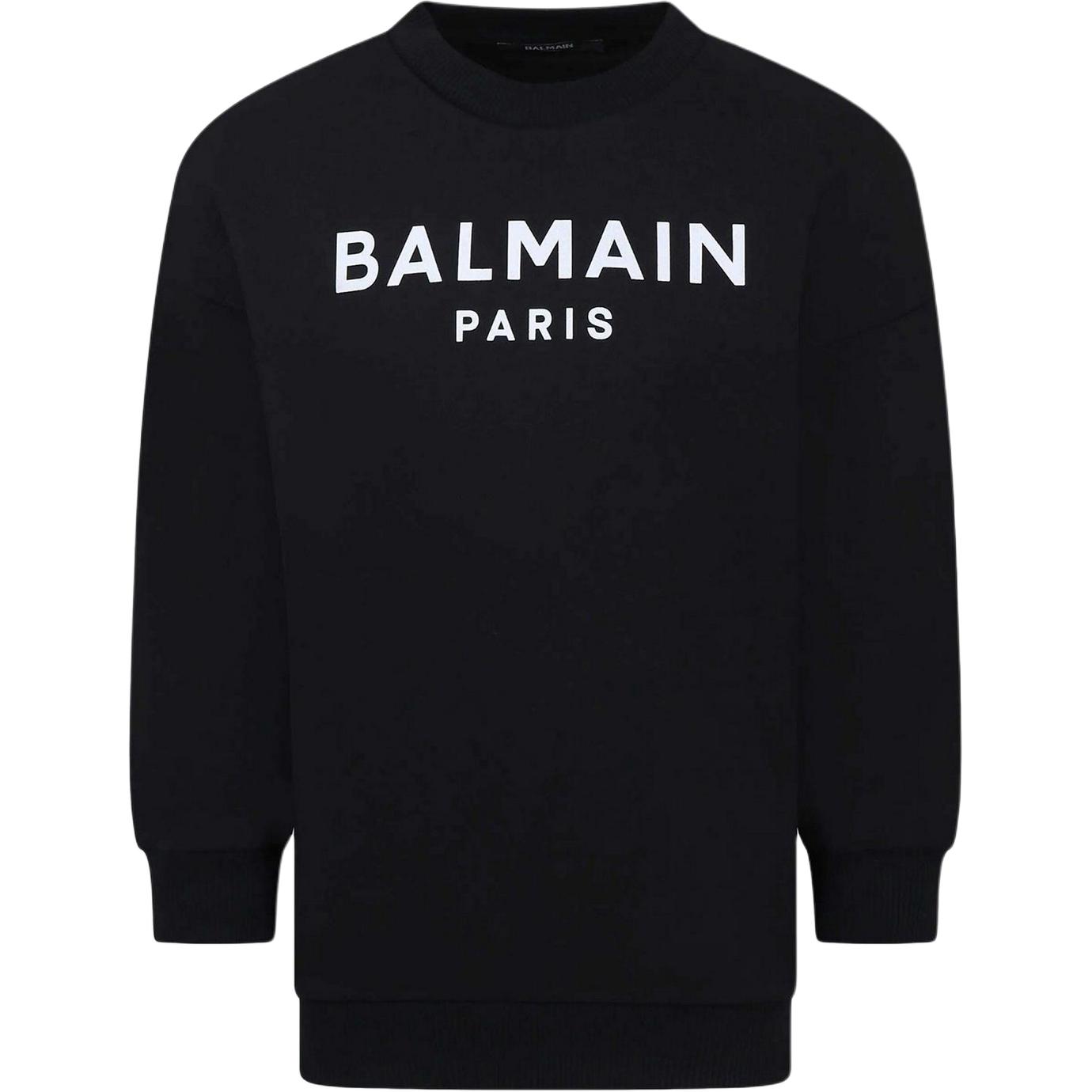 Детский свитшот BALMAIN Logo (черный)