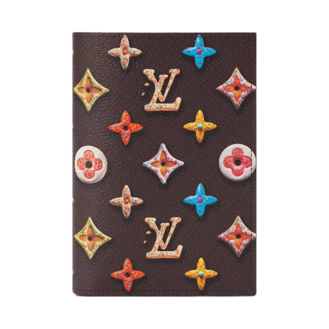 LOUIS VUITTON Monogram Donuts Coated Canvas Passport Holder Unisex Chocolate