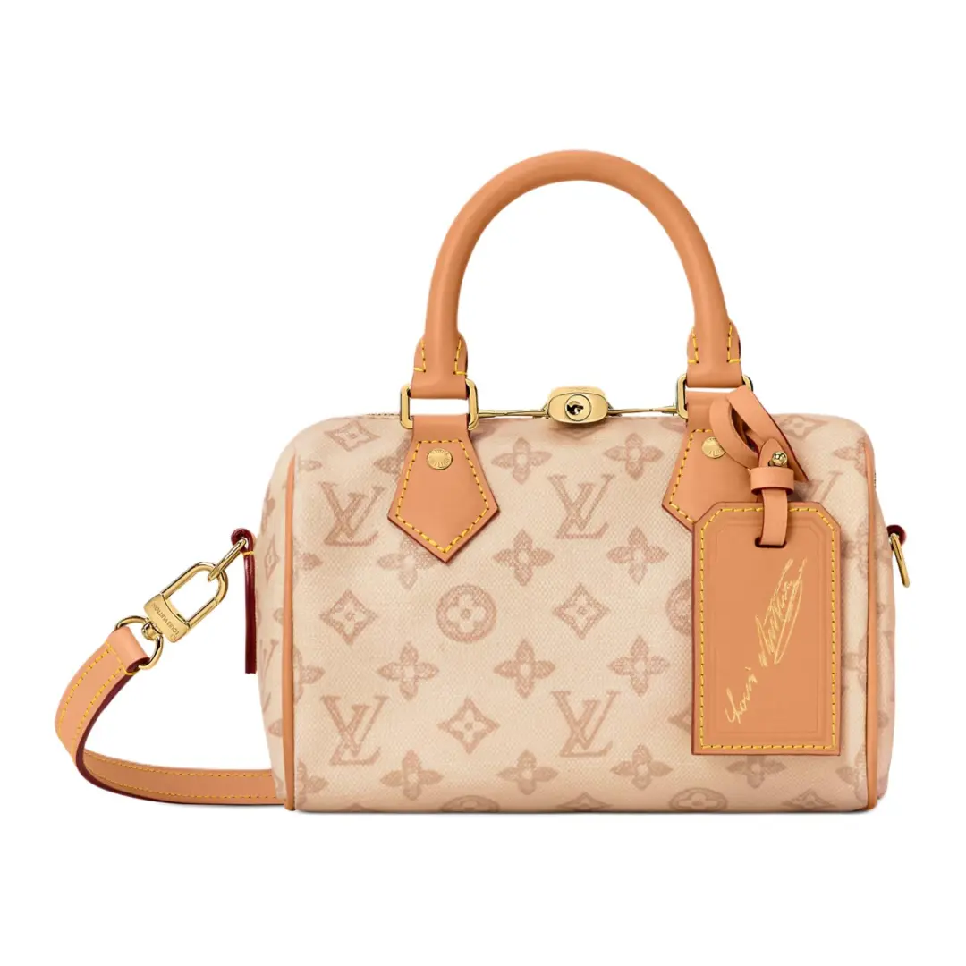 LOUIS VUITTON Speedy Coated Canvas Shoulder Bag, Crossbody Bag, Handbag Women's Brown