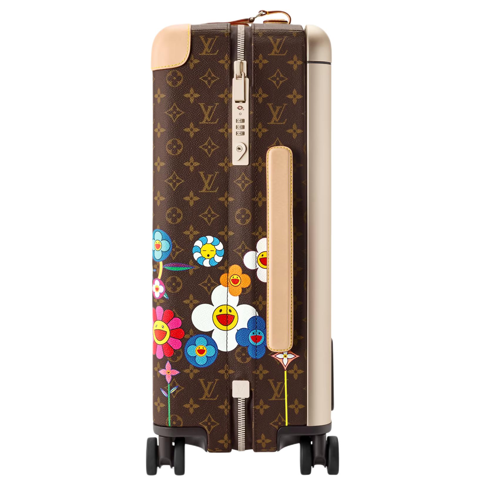 Чемодан Louis Vuitton x Takashi Murakami Horizon 55 (коричневый) — фото 3