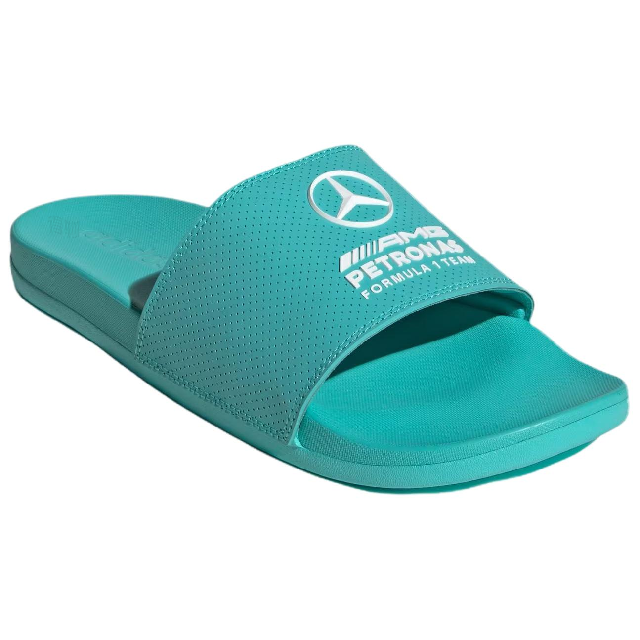 Шлепанцы adidas Adilette Comfort AMG PETRONAS FORMULA 1 TEAM MER (зеленые) — Зелёный — фото 3