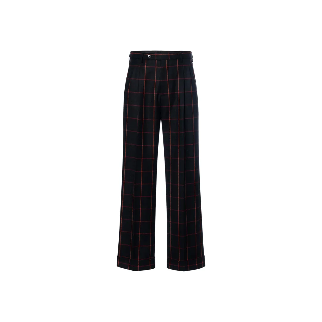 GUCCI Windowpane Printed Tailored Trousers
