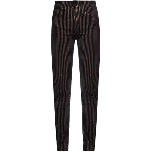 SAINT LAURENT Jeans Women's Gold Moderate Tapered Pants