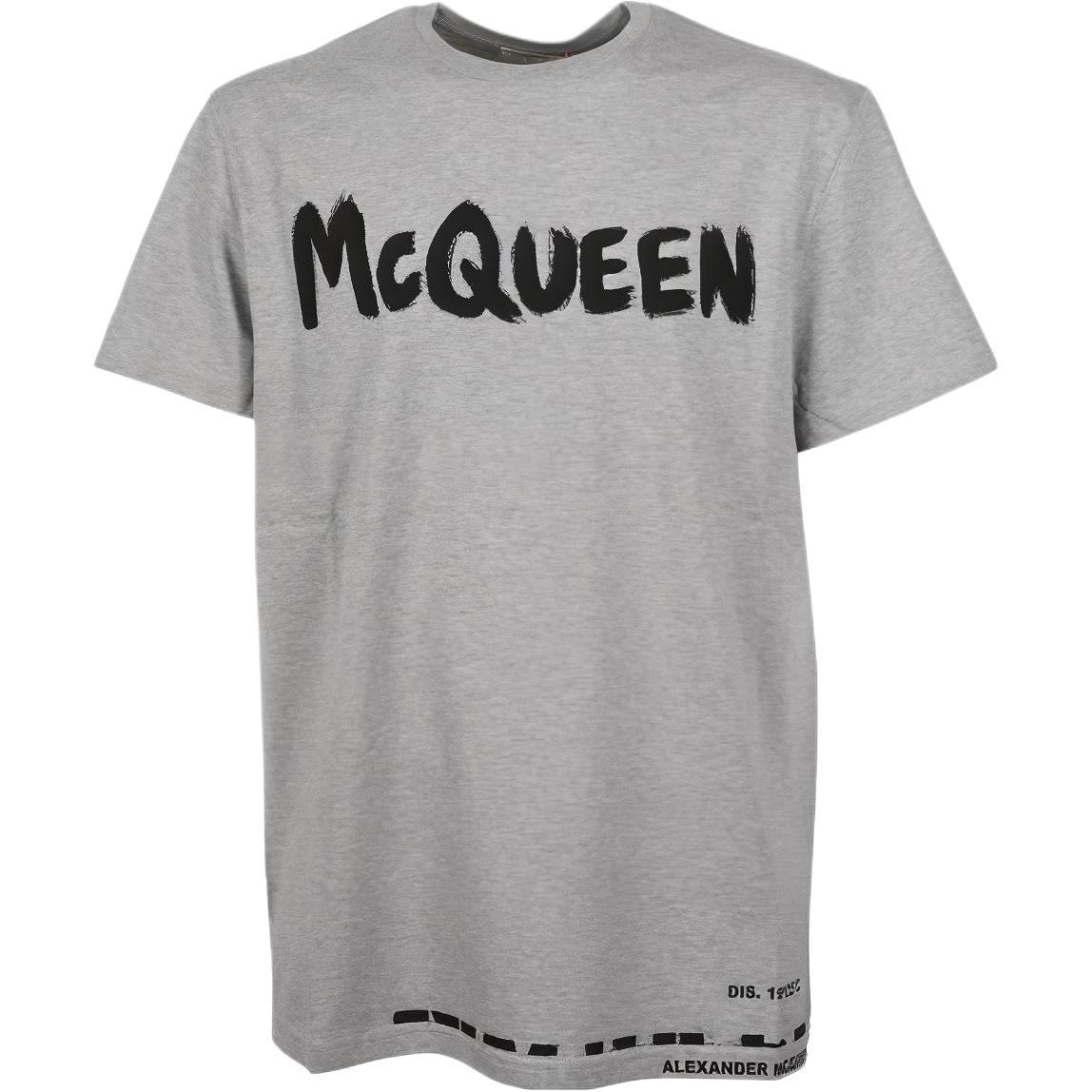 Мужская футболка Alexander McQueen с принтом (белая)