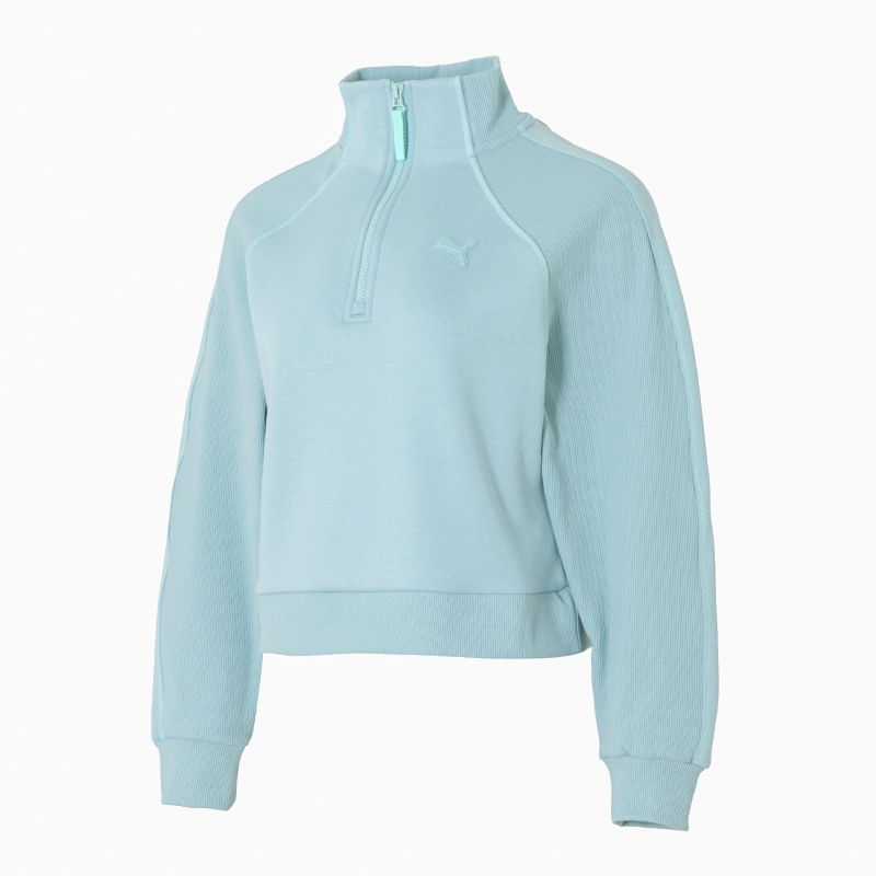 Женское худи PUMA PUMA FW25 CASUAL OUTDOORIST HZ CREW FL (зеленое)
