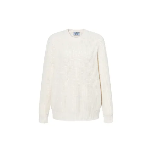 PRADA Sweaters Women's Ecru Crew Neck Moderate Other