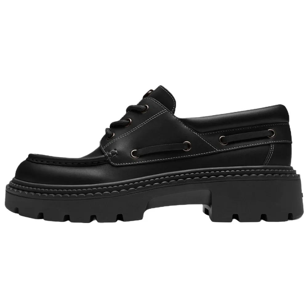 COACH Cow Leather/Cow Leather Casual Shoes Men's Black
