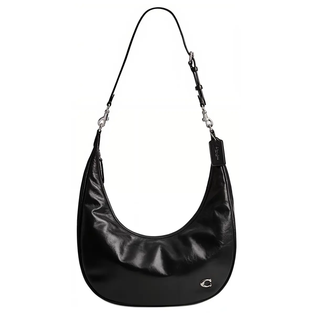 COACH Juliet Cow Leather Shoulder Bag, Crossbody Bag Large Women's Black