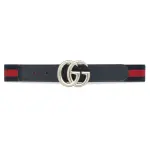 GUCCI Web Double G Buckle Belt