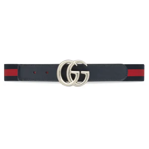 GUCCI Web Double G Buckle Belt