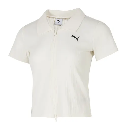 PUMA Polo Shirts Women's White Moderate Straight Fit
