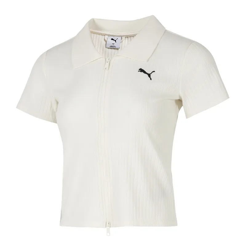 PUMA Polo Shirts Women's White Moderate Straight Fit
