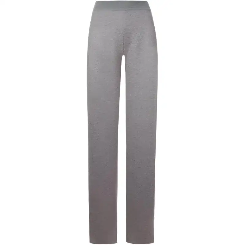 Loro Piana Knitted Sweatpants Women's Gray Moderate Other