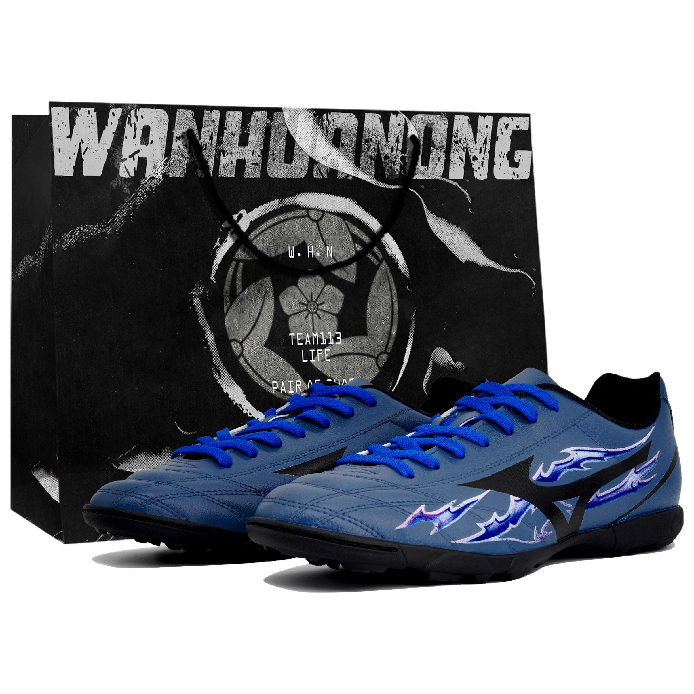 Mizuno Folgado Abrasion Resistant Slip Resistant Soccer Shoes Men’s Blue Purple