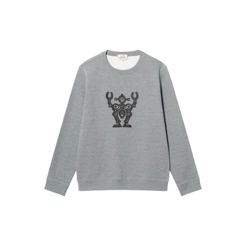 HERMES Robot Sweatshirt Men's Gray