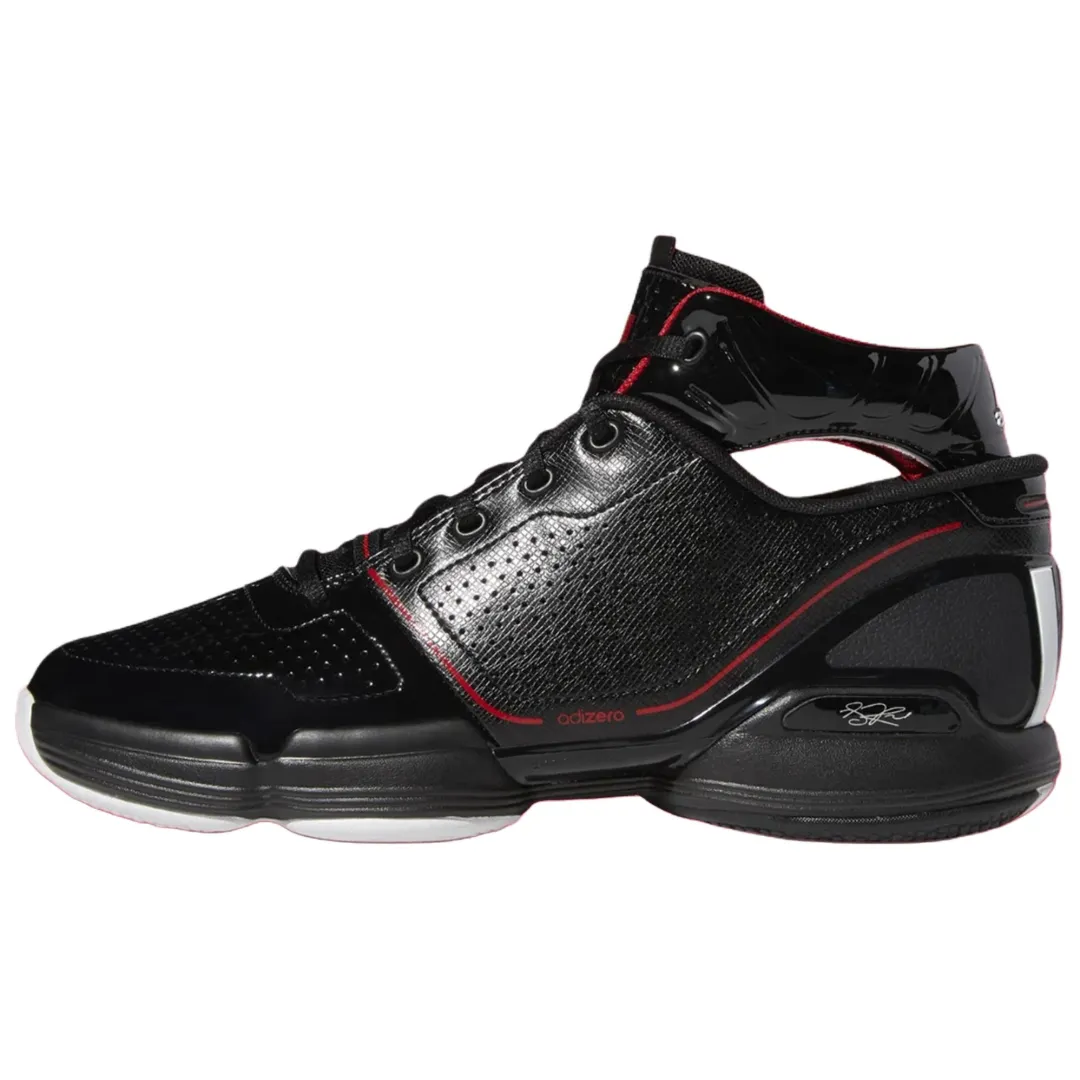 Adidas AdiZero Rose 1 Breathable Basketball Shoes Men's Black Red 2026 Edition