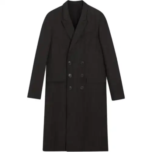 Burberry Coats Men's Black Lapel Moderate Straight Fit