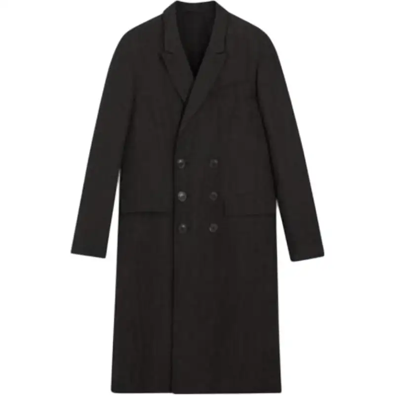 Burberry Coats Men's Black Lapel Moderate Straight Fit
