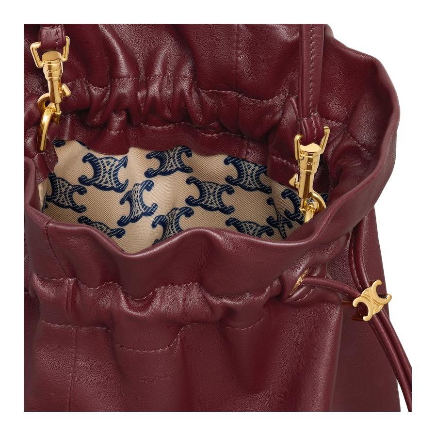 Женская сумка CELINE CRYSTAL POUCH (бордовая) — фото 5