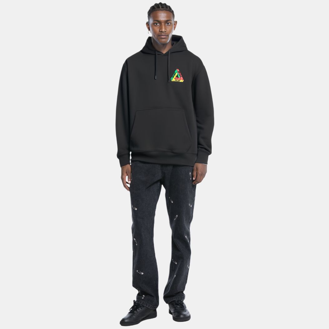 Худи Palace FW22 Swirl Tri-Ferg (черное) — фото 3