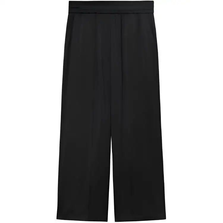 LOEWE Casual Pants Women's Black Moderate Wide Leg Pants