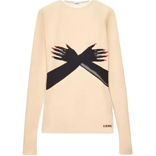 LOEWE FW22 Knitwear Women's Ecru