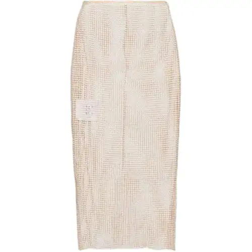 PRADA Casual Long Skirts Women's Beige Yellow Mid Length Other
